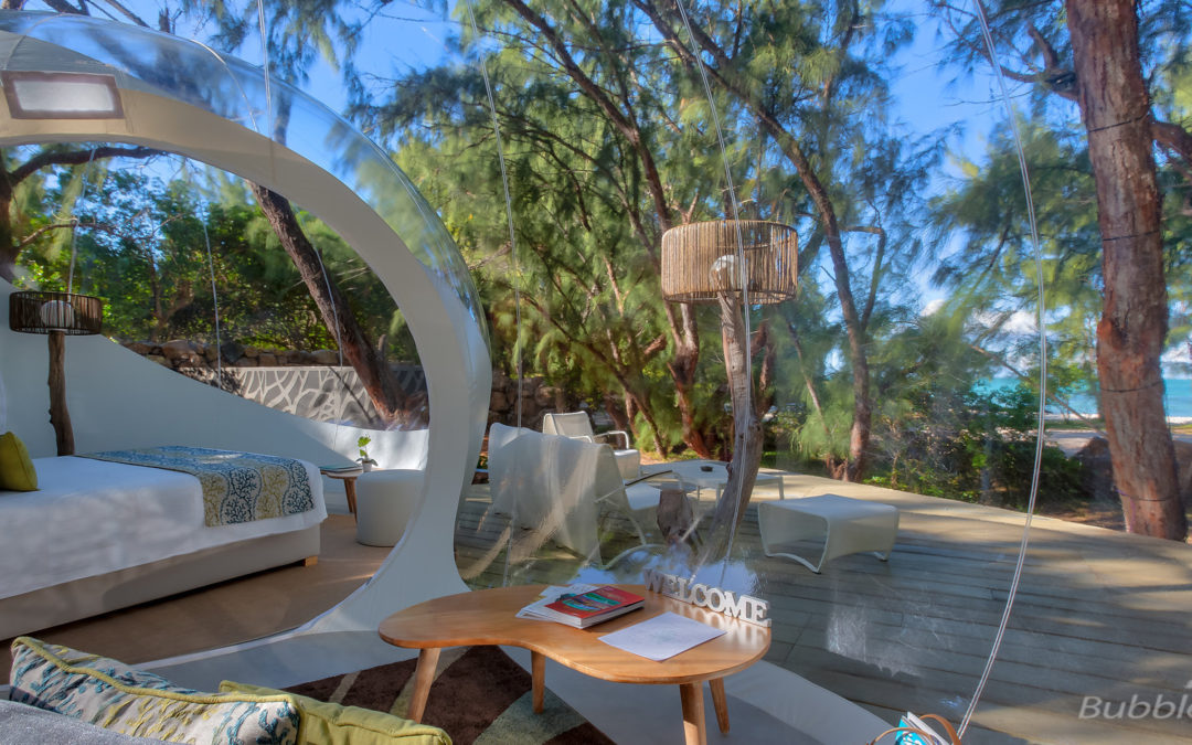 Notre magnifique site Bulles écotouristiques Bubble Lodge Maurice dans un nouveau reportage de TF1 50’Inside